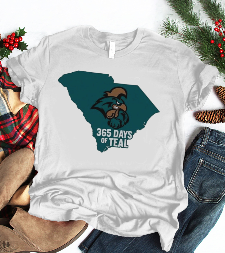 Coastal Carolina 365 Days Of Teal South Carolina Chanticleers T-Shirt