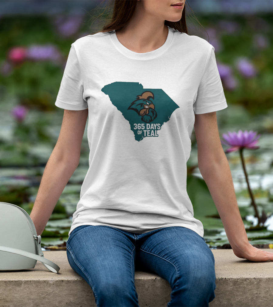 Coastal Carolina 365 Days Of Teal South Carolina Chanticleers T-Shirt