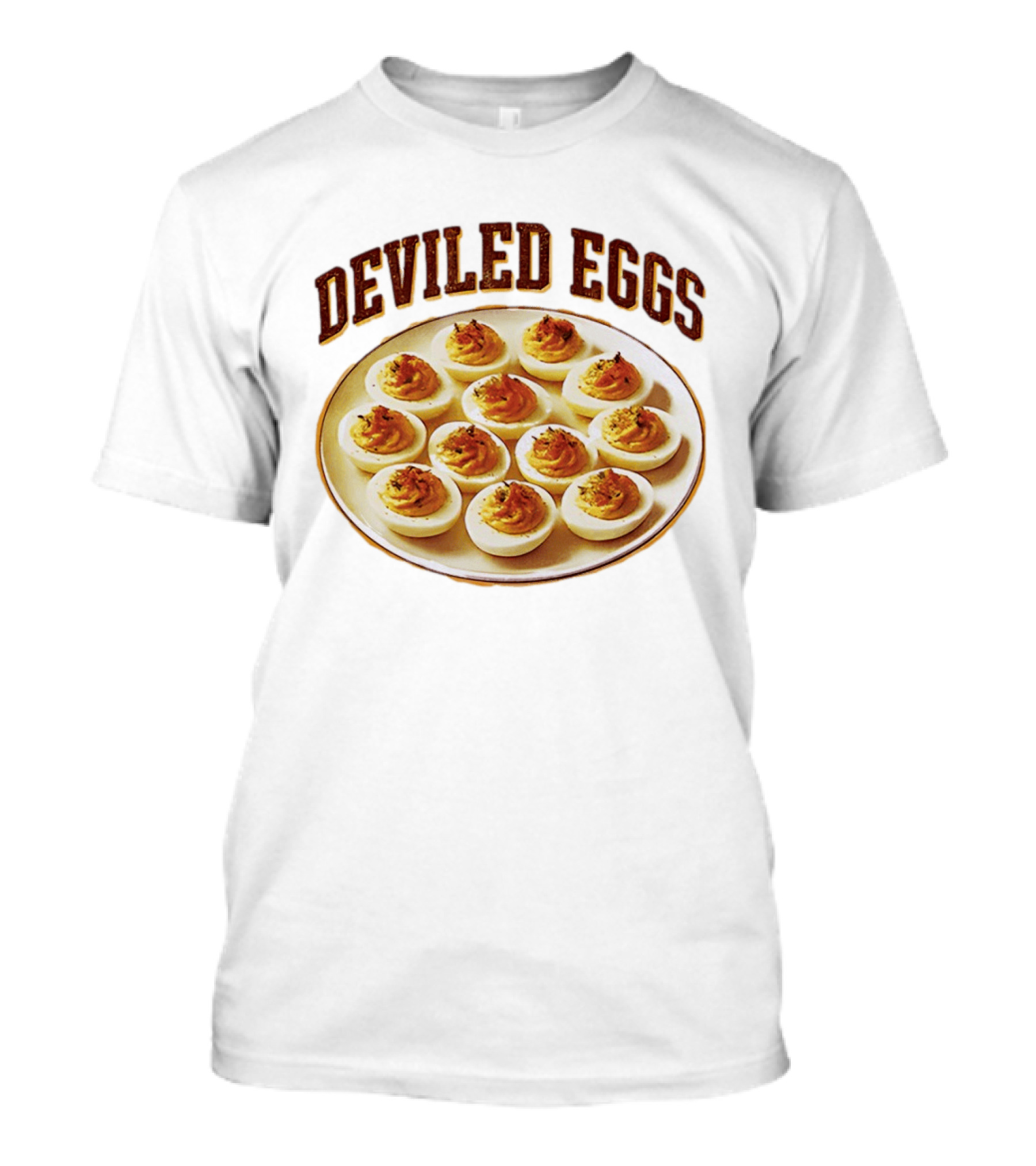 Deviled Eggs Plate Vintage Snack Classic Retro Style 2025 T-Shirt