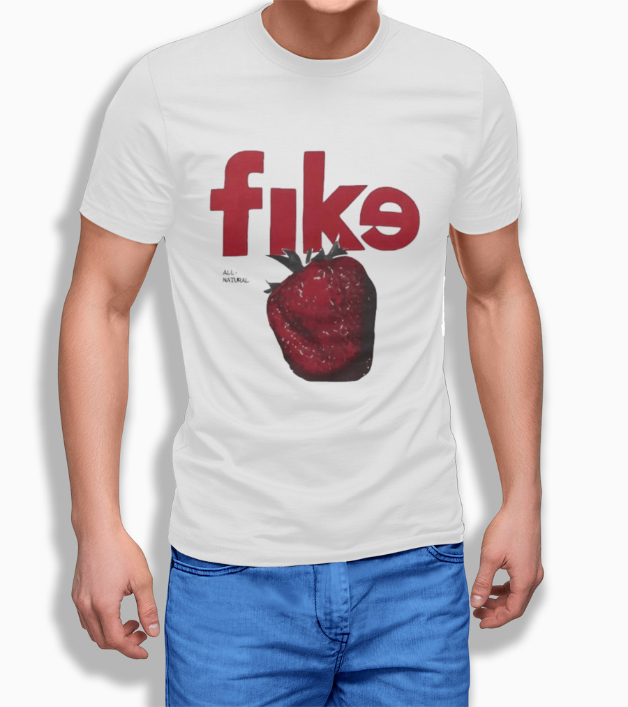 Fike All Natural Strawberry Red Bold Fresh Fruit T-Shirt