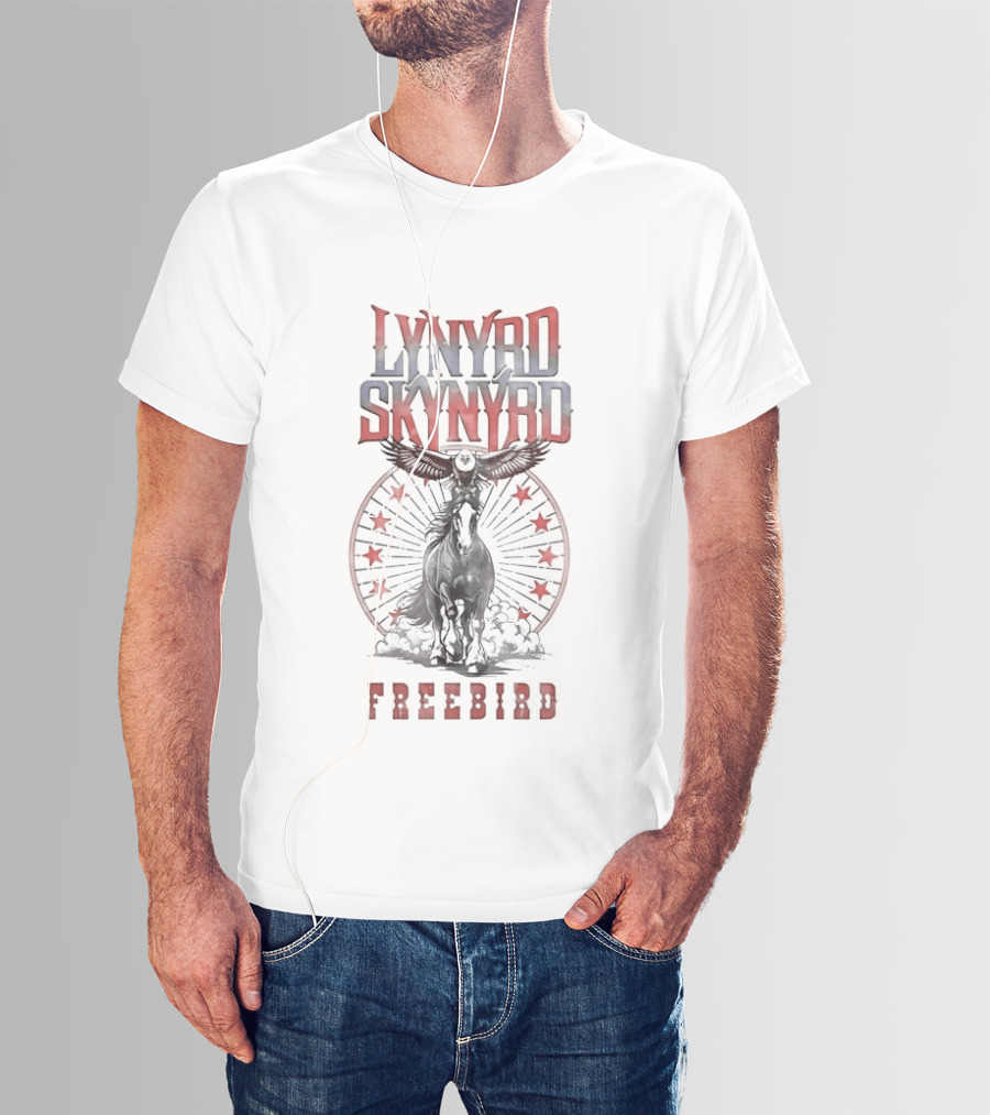 Lynyrd Skynyrd Freebird Iconic Eagle And Cowboy Starburst T-Shirt