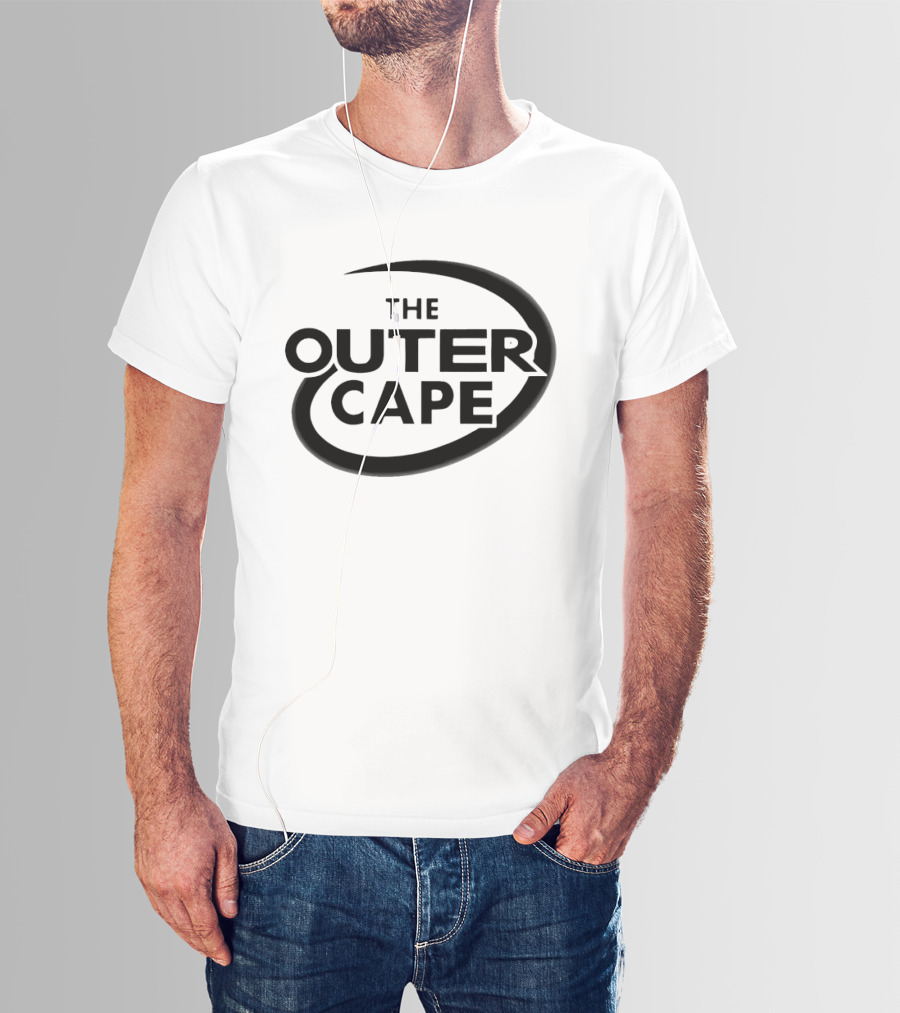 The Outer Cape Retro Style Bold Text Oval Highlight T-Shirt