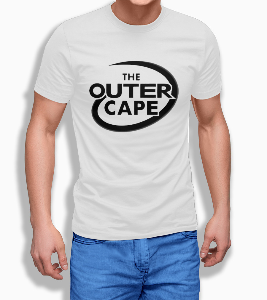 The Outer Cape Retro Style Bold Text Oval Highlight T-Shirt