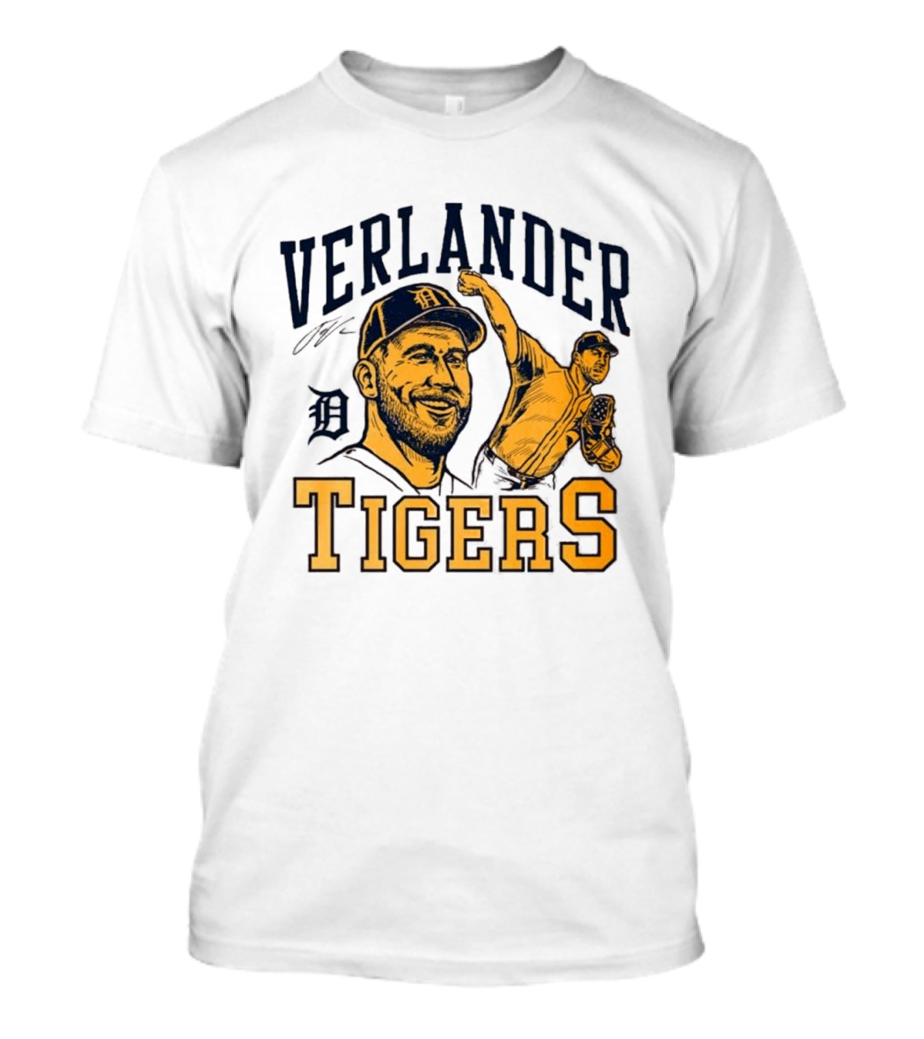Verlander Detroit Tigers Baseball Pitcher T-Shirt