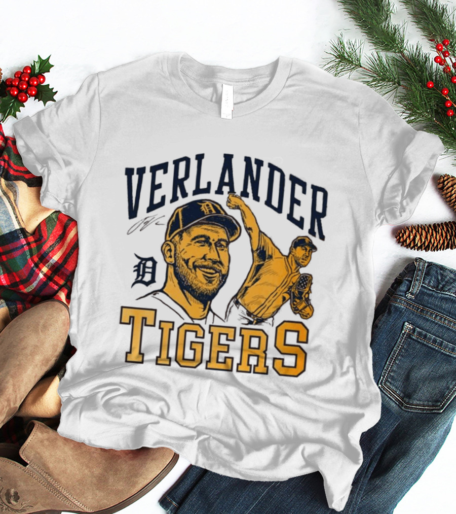 Verlander Detroit Tigers Baseball Pitcher T-Shirt