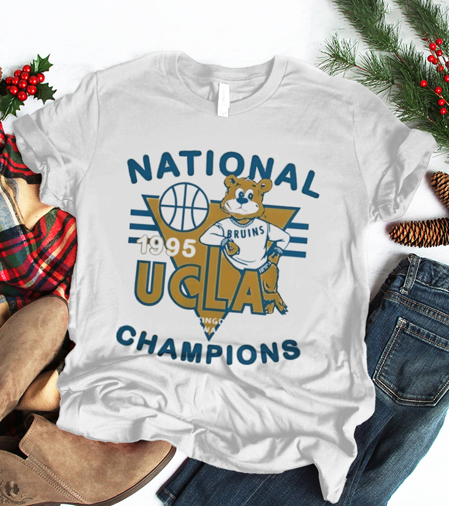 UCLA Bruins 1995 National Champions Basketball Bear T-Shirt
