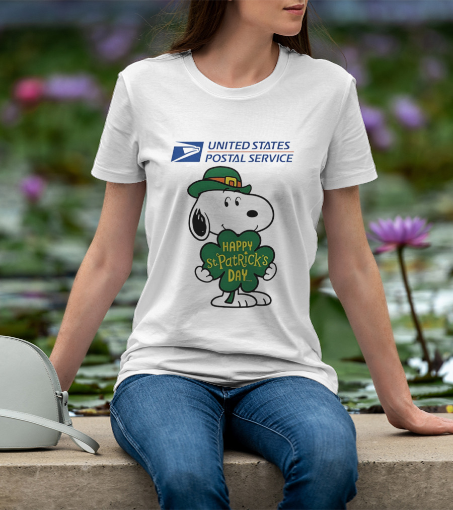 United States Postal Service Snoopy Happy St. Patrick's Day 2026 T-Shirt