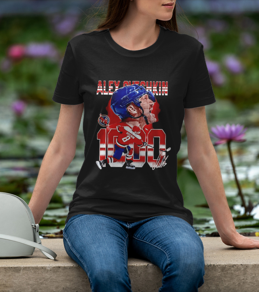 Alex Ovechkin 1000 Goals Washington Capitals Number 8 T-Shirt