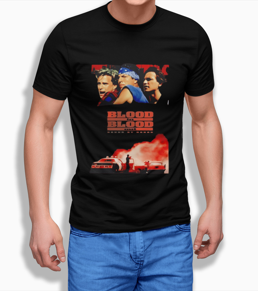 Blood In Blood Out Movie Latino Bound By Honor Dramatic Trio And Intense Action Scene T-Shirt