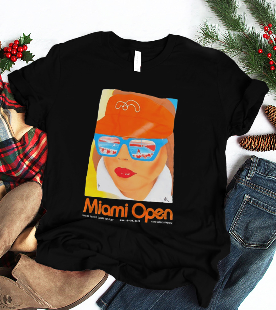 Miami Open Where Tennis Comes To Play Retro Tennis Fashion T-Shirt