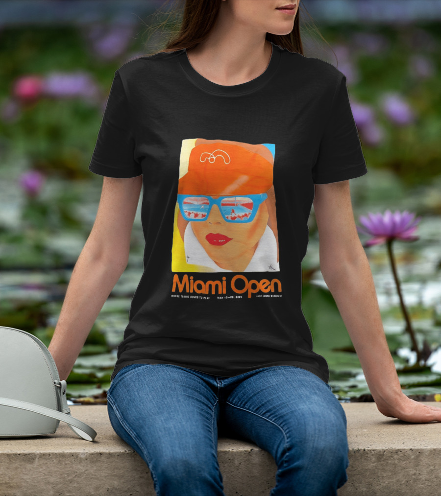 Miami Open Where Tennis Comes To Play Retro Tennis Fashion T-Shirt