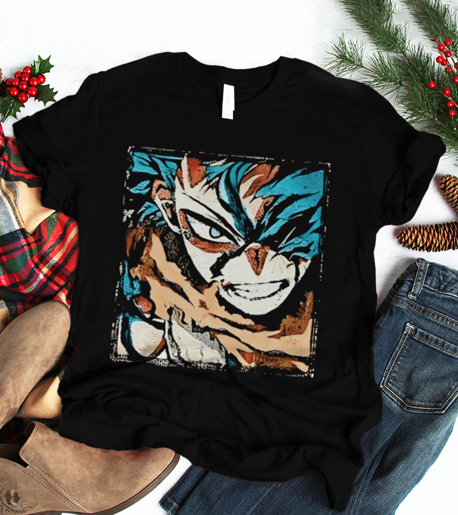 My Hero Academia Trippy Deku Blue And Red Abstract T-Shirt