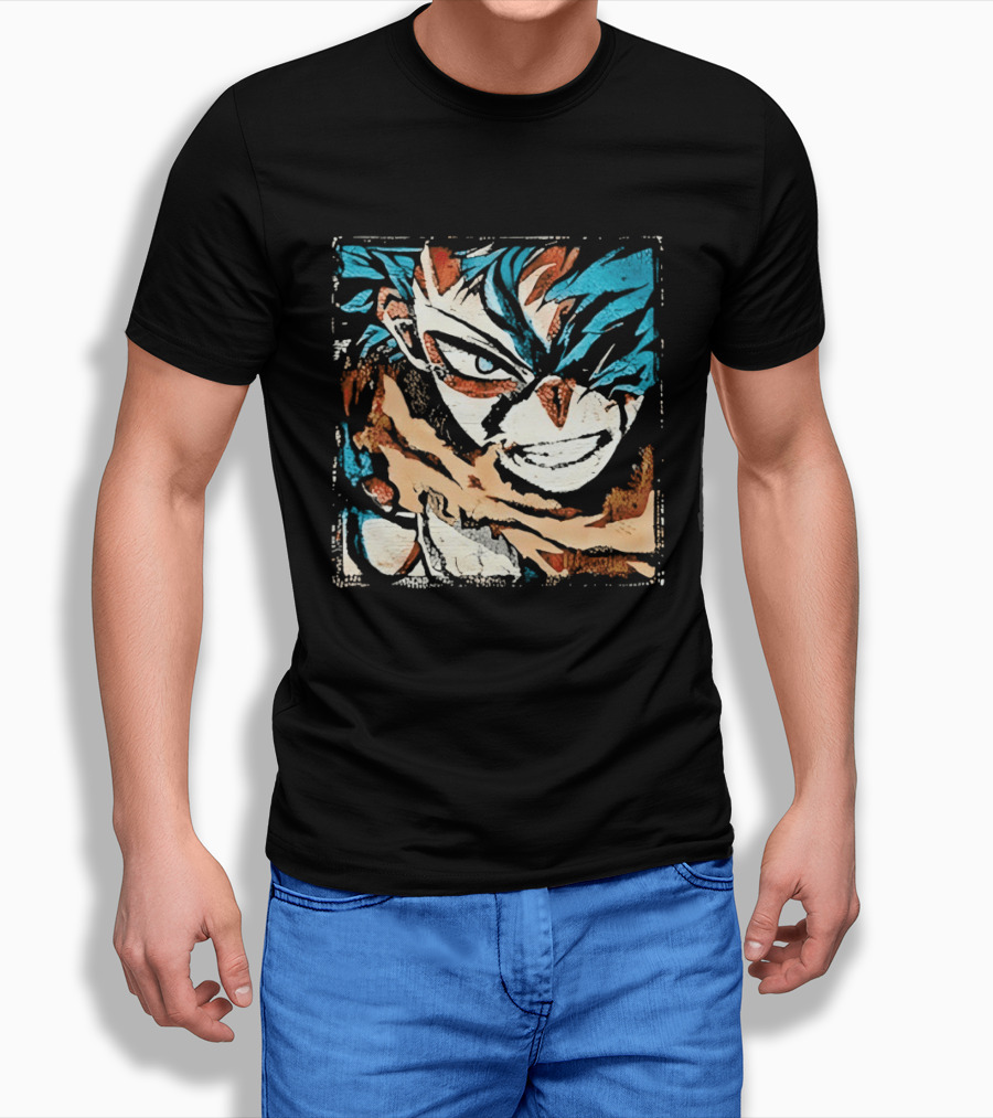 My Hero Academia Trippy Deku Blue And Red Abstract T-Shirt