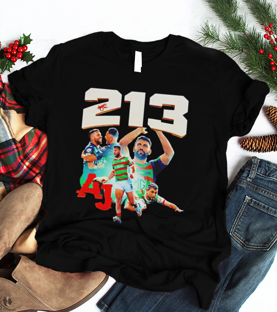 South Sydney Rabbitohs Alex Johnston 213 Record Breaker AJ Rugby T-Shirt