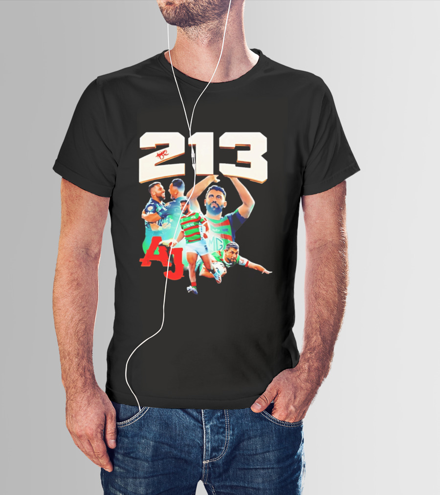 South Sydney Rabbitohs Alex Johnston 213 Record Breaker AJ Rugby T-Shirt