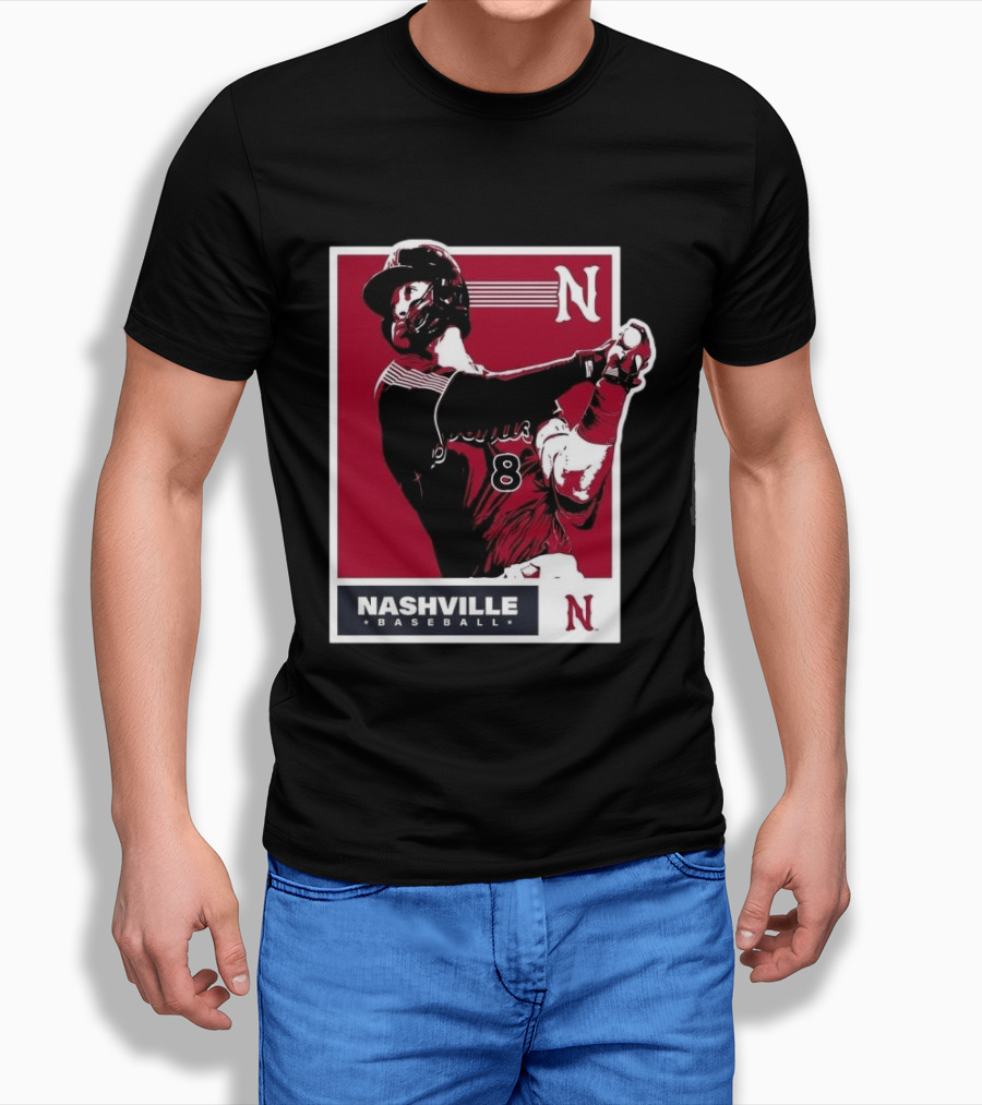 Nashville Baseball 2026 Sounds Tour Yankees Player Number 8 T-Shirt