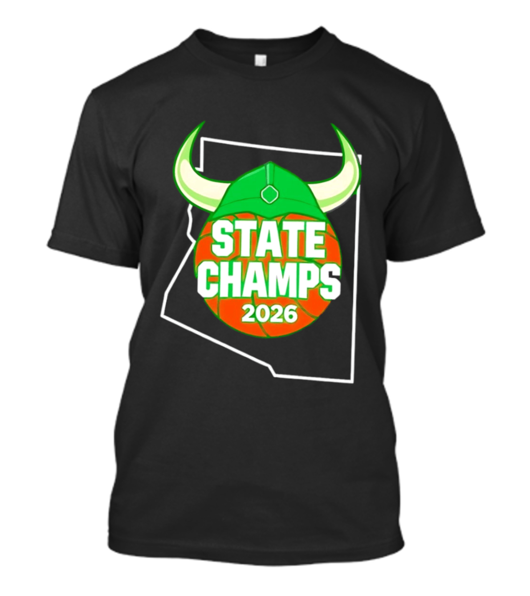 State Champs 2026 Arizona Basketball Viking Helmet T-Shirt