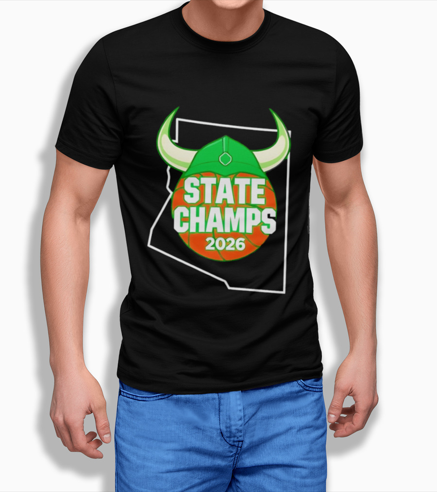 State Champs 2026 Arizona Basketball Viking Helmet T-Shirt