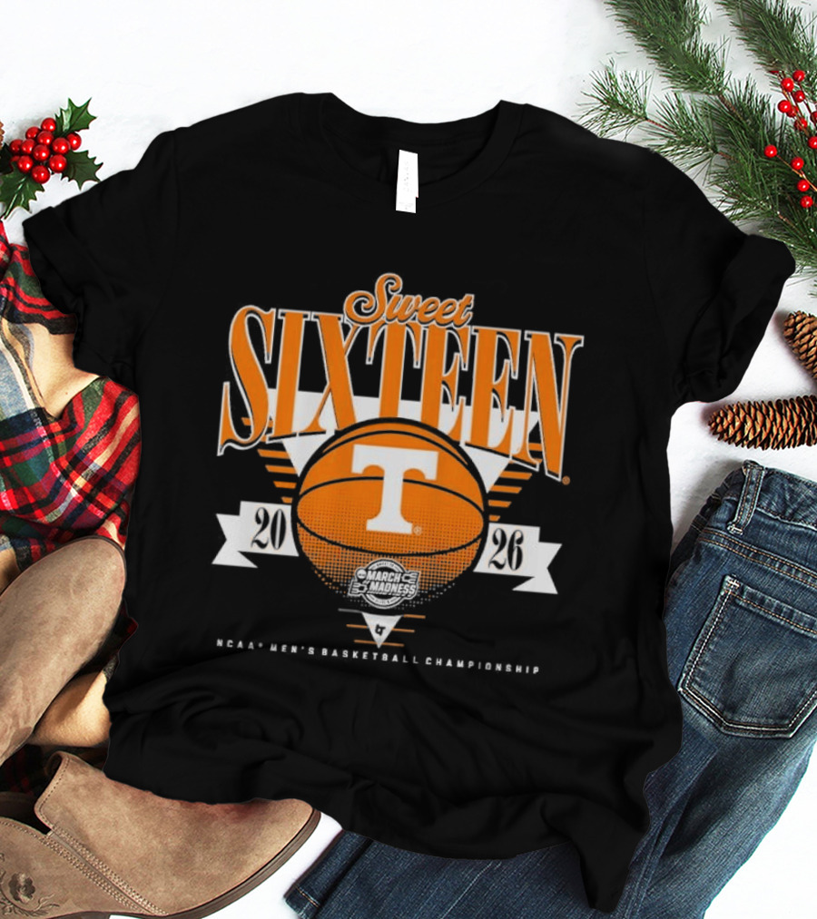 Sweet Sixteen Tennessee Volunteers MBB 2026 Basketball Celebration T-Shirt