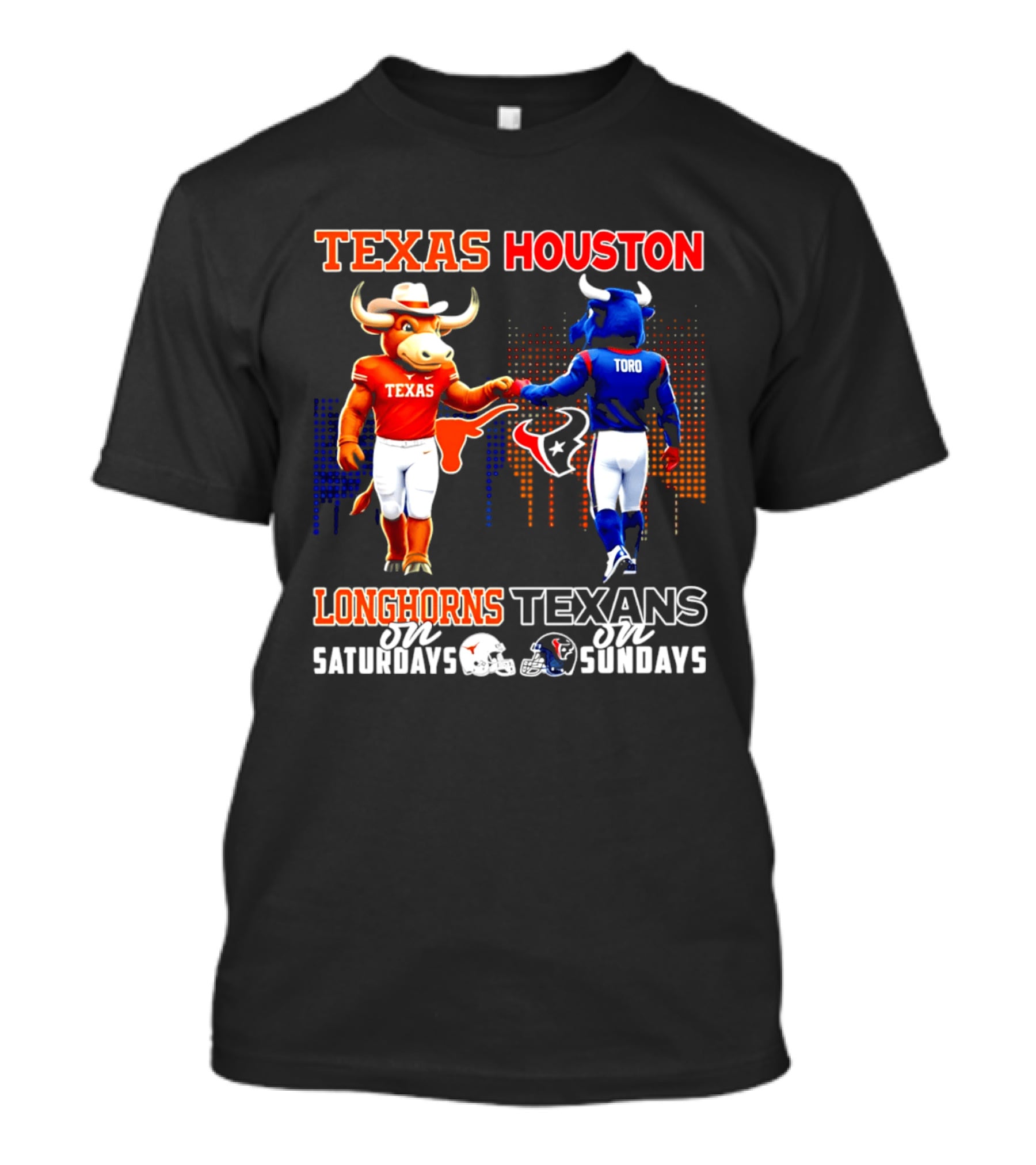 Texas Longhorns Texas Houston Toro Saturdays Sundays T-Shirt