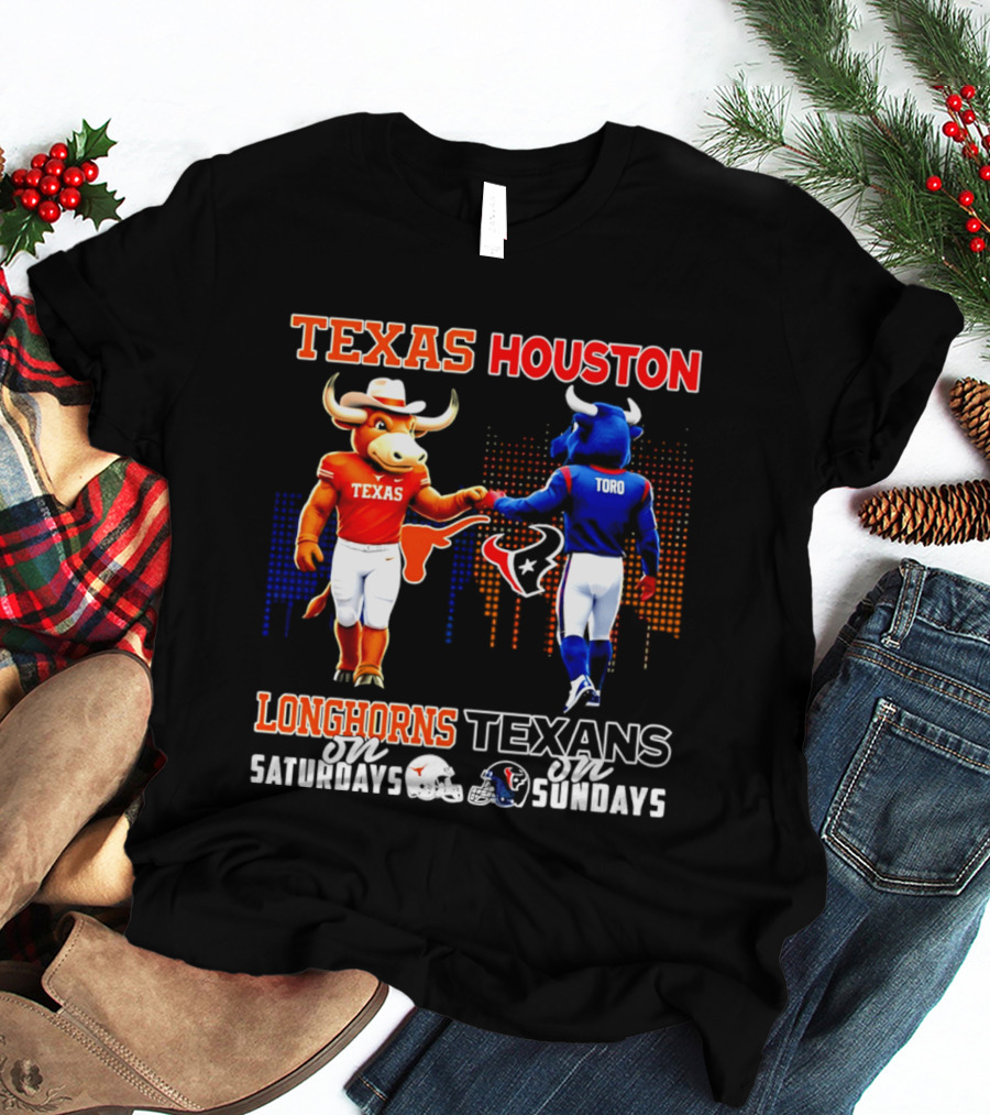 Texas Longhorns Texas Houston Toro Saturdays Sundays T-Shirt