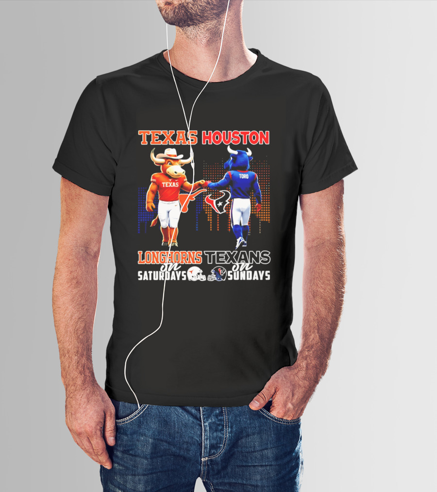 Texas Longhorns Texas Houston Toro Saturdays Sundays T-Shirt