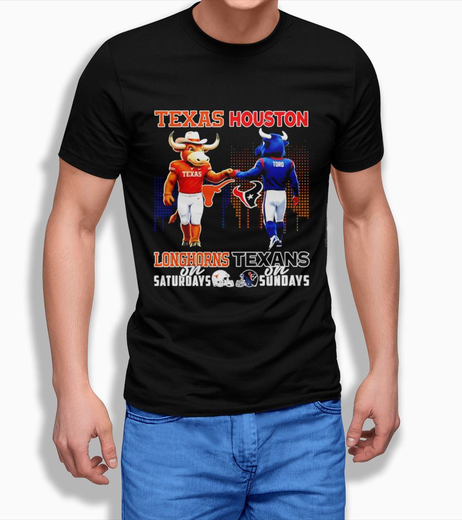 Texas Longhorns Texas Houston Toro Saturdays Sundays T-Shirt