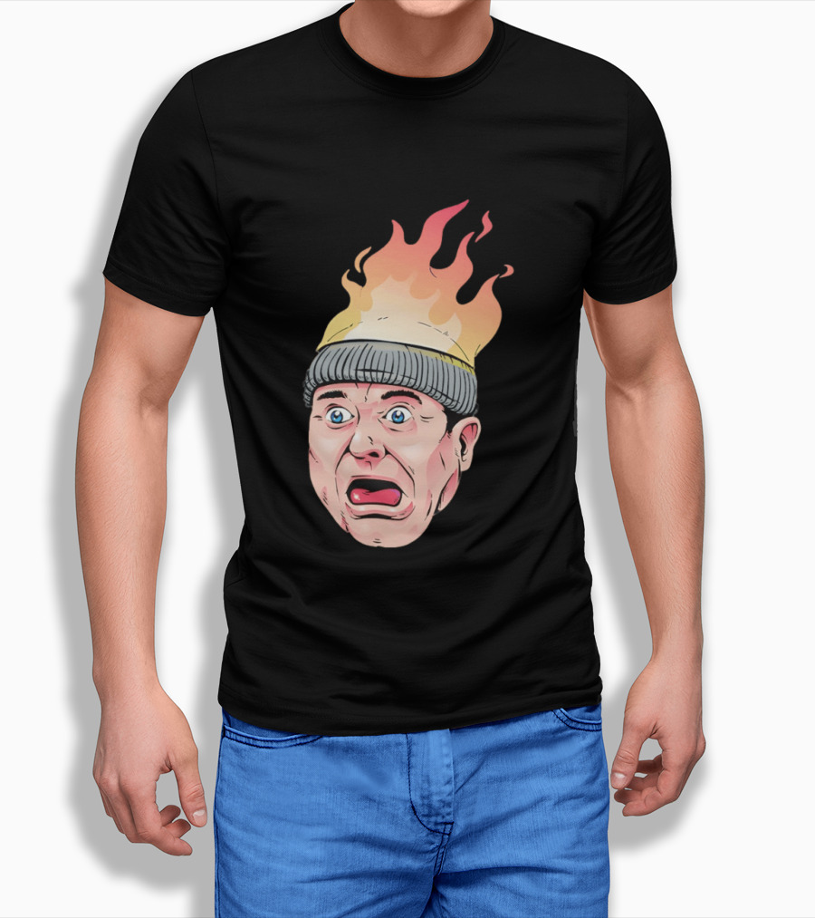 Home Alone Harry Head On Fire Meme T-Shirt