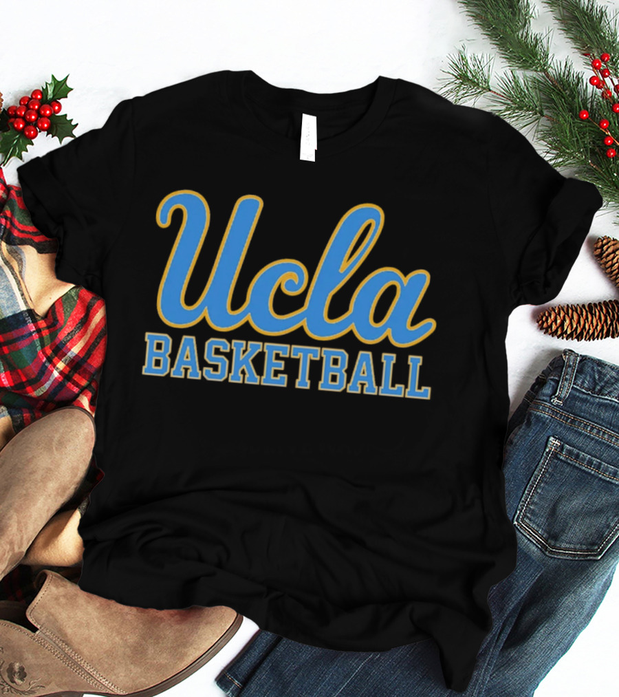 UCLA Basketball Script Text Blue And Gold T-Shirt