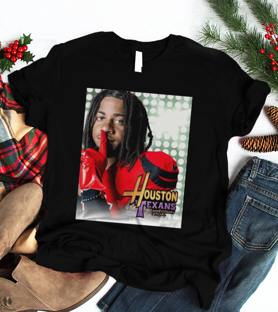 Houston Texans Anniversary Specials Stefon Diggs Hannah Montana 20th Celebration T-Shirt