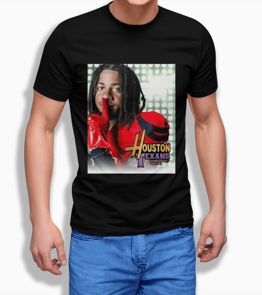 Houston Texans Anniversary Specials Stefon Diggs Hannah Montana 20th Celebration T-Shirt