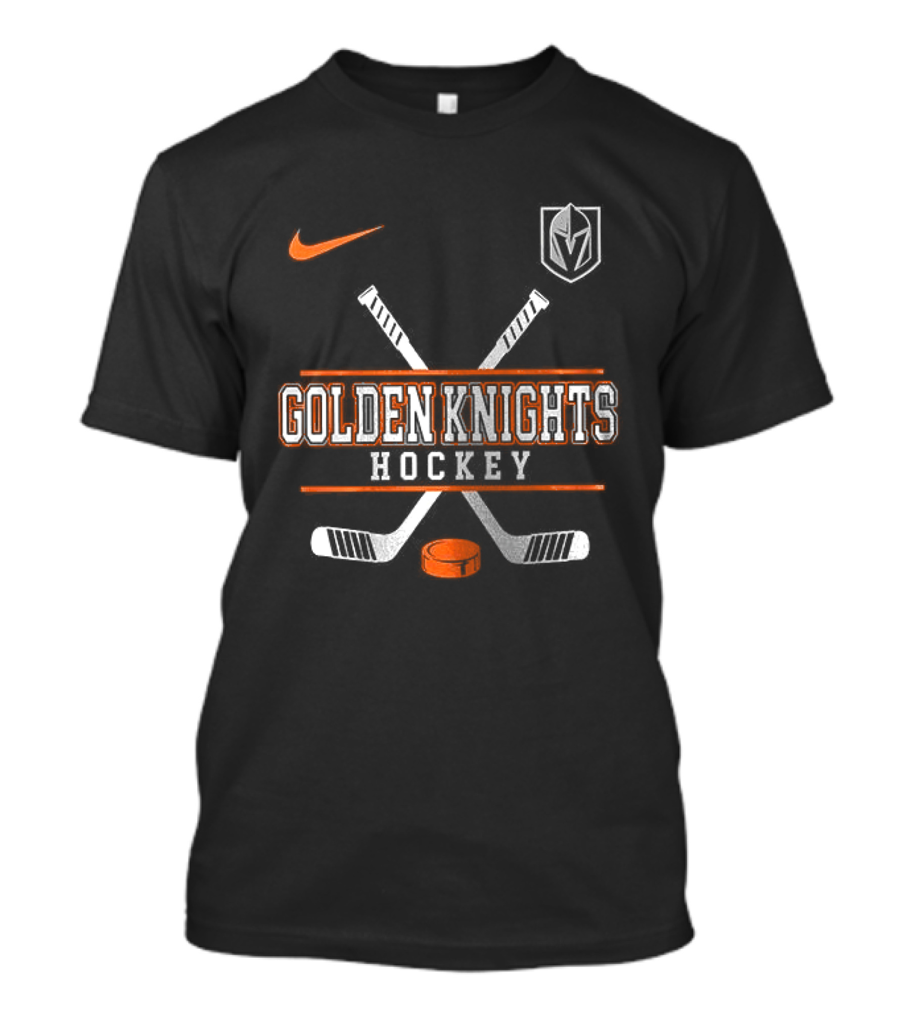 Nike Vegas Golden Knights Hockey Crossed Sticks T-Shirt