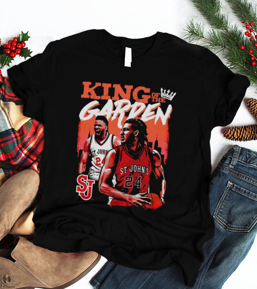 Zuby Ejiofor St. John's Red Storm 24 King Of The Garden T-Shirt