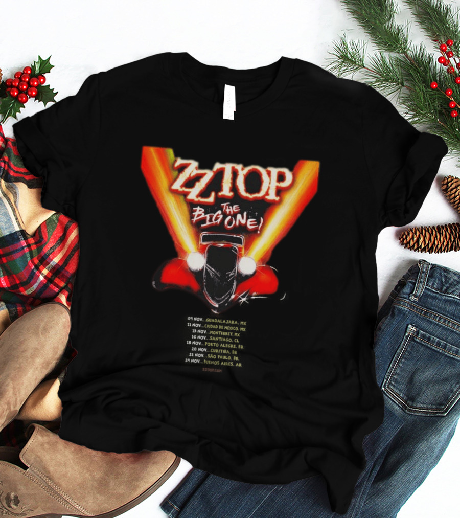 ZZ Top The Big One Mexico And South America Tour 2026 T-Shirt