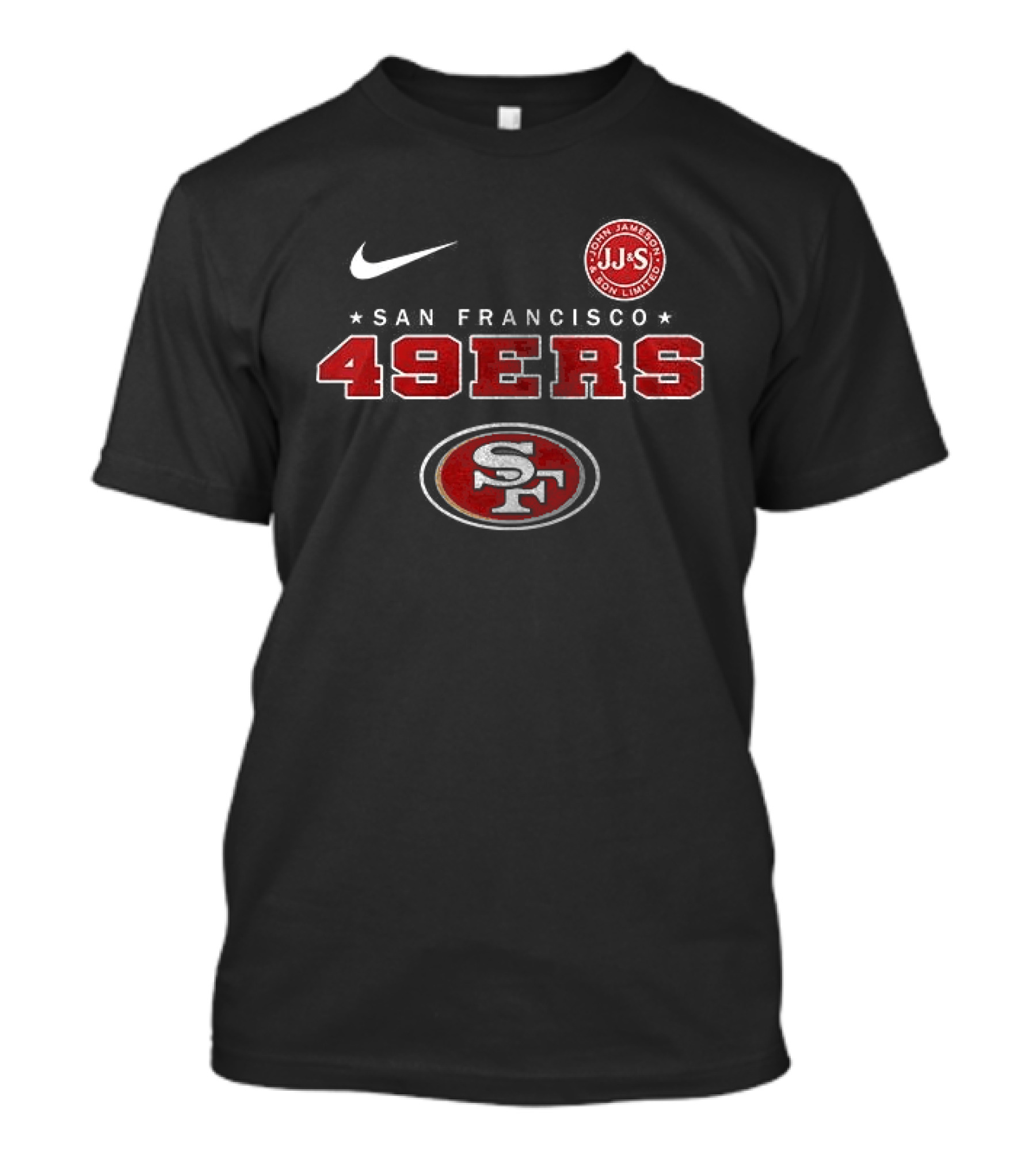 Nike San Francisco 49ers Jameson Irish Whiskey Sine Metu Est 1780 T-Shirt
