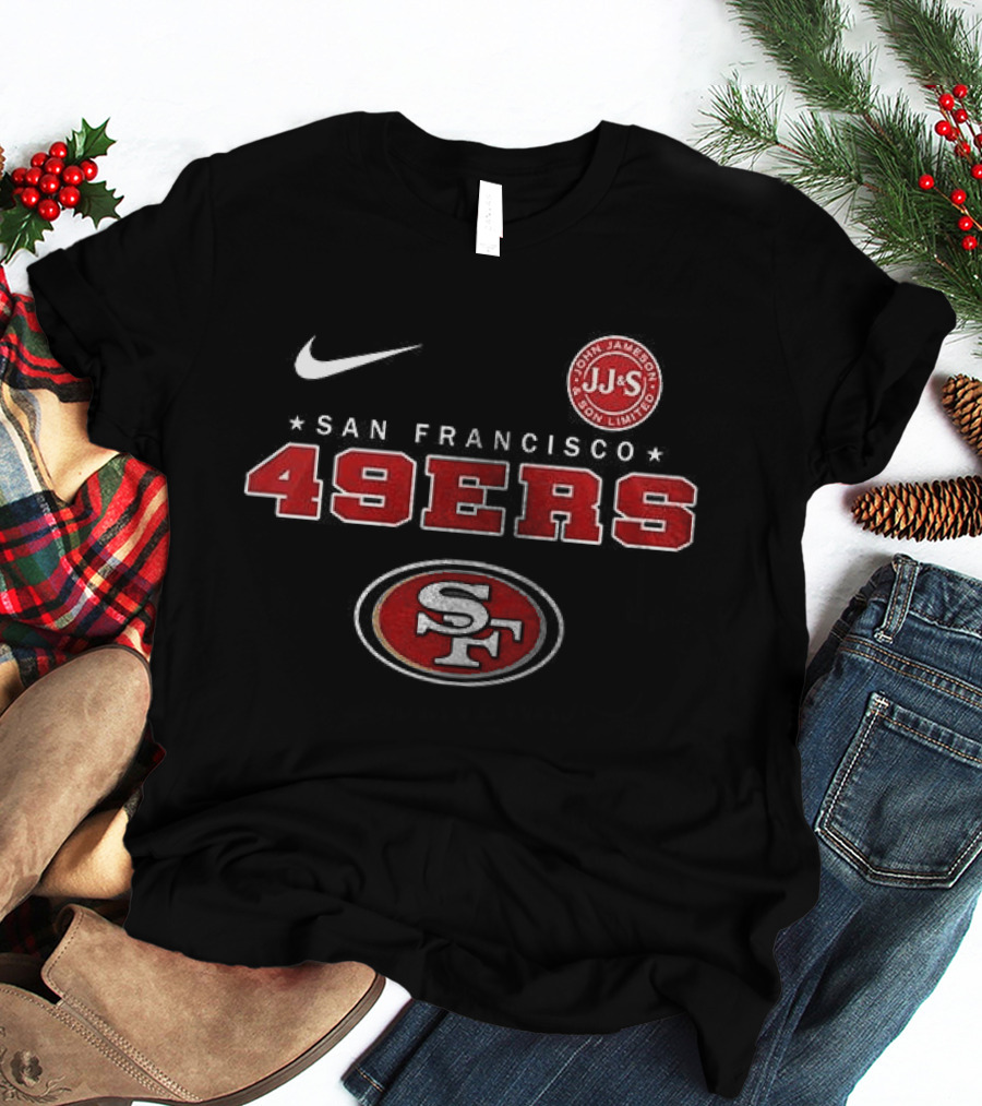 Nike San Francisco 49ers Jameson Irish Whiskey Sine Metu Est 1780 T-Shirt
