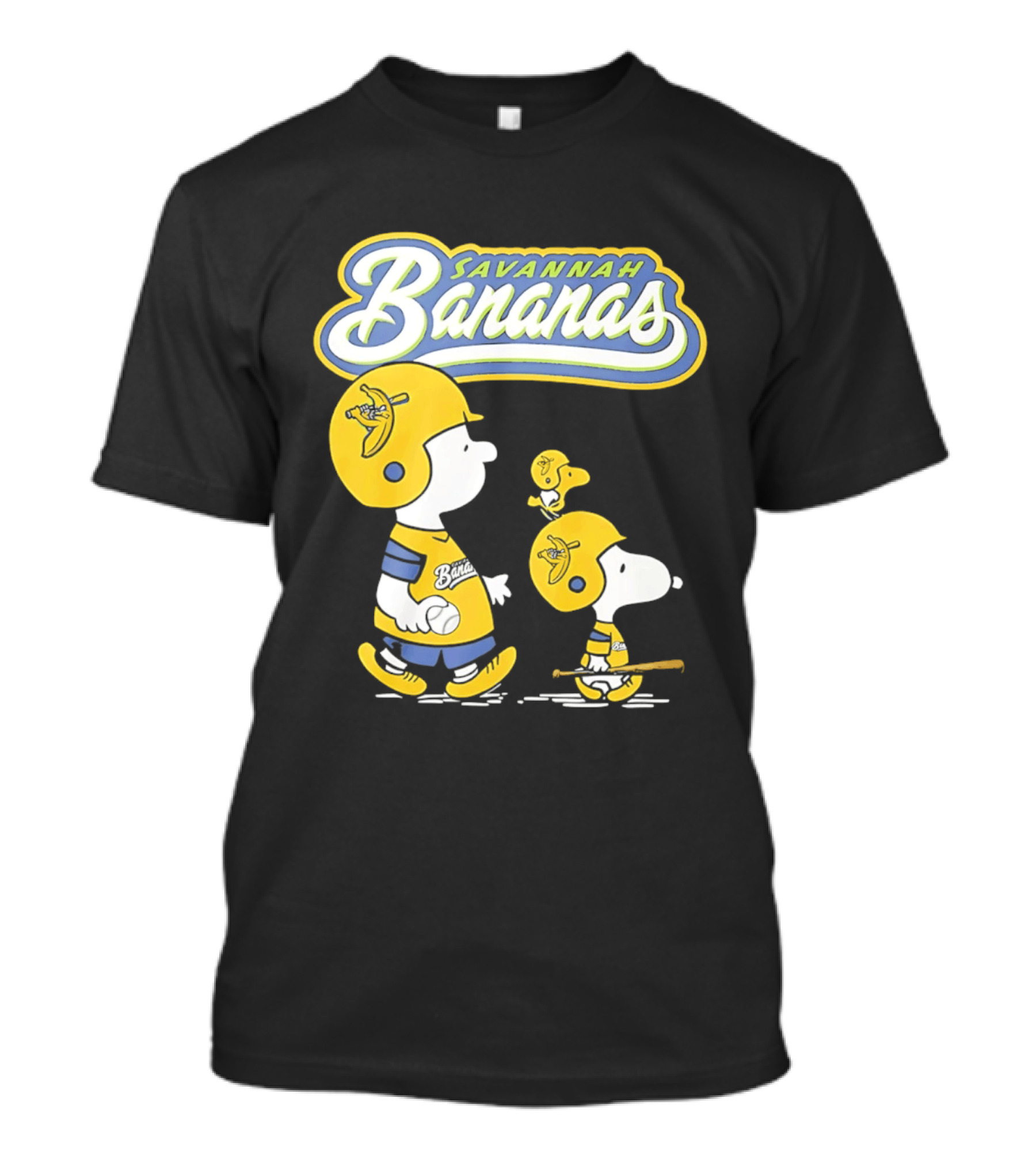Savannah Bananas Snoopy Peanuts Baseball Player Helmet Bat T-Shirt