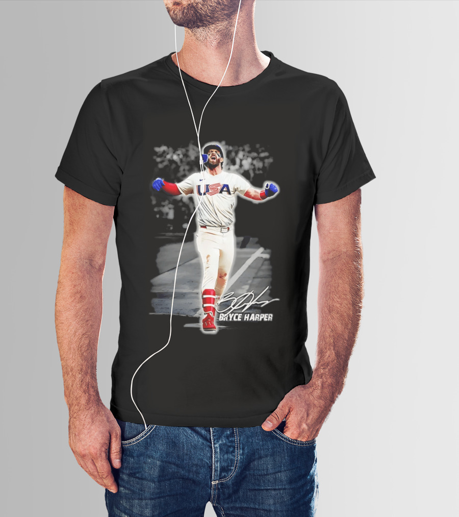 Bryce Harper USA Baseball Team 2026 Celebration Nike Sportswear T-Shirt