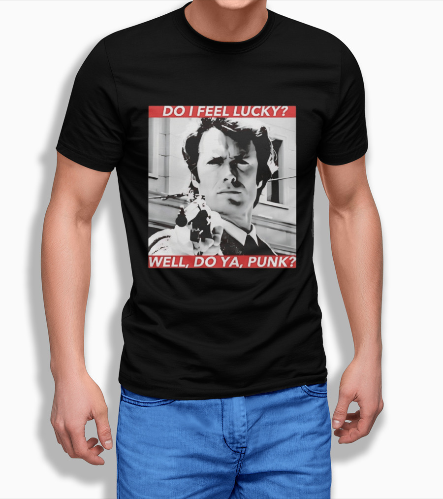 Dirty Harry Do I Feel Lucky Well Do Ya Punk Iconic Movie Scene T-Shirt