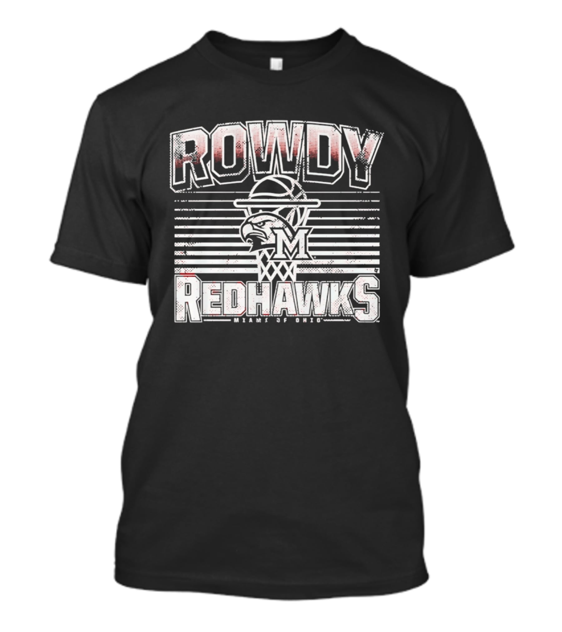 Rowdy RedHawks Miami Of Ohio Basketball M T-Shirt