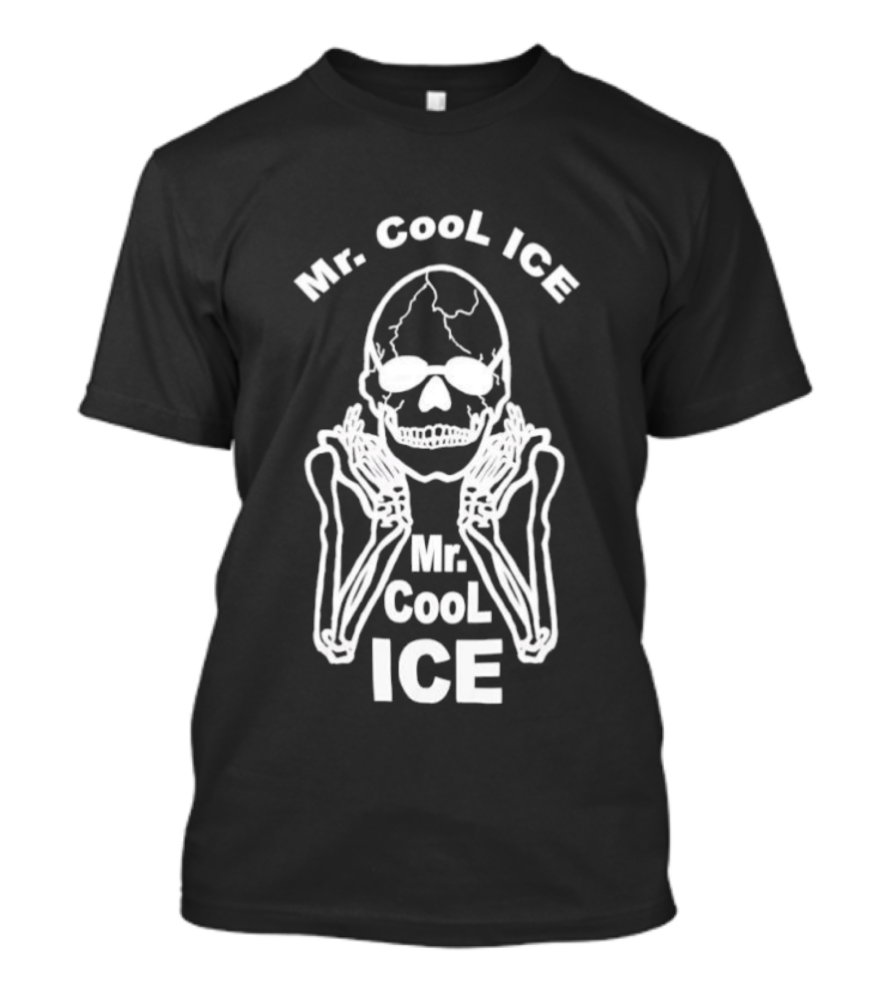 Mr. Cool ICE Skeleton Moody Neon Skull T-Shirt