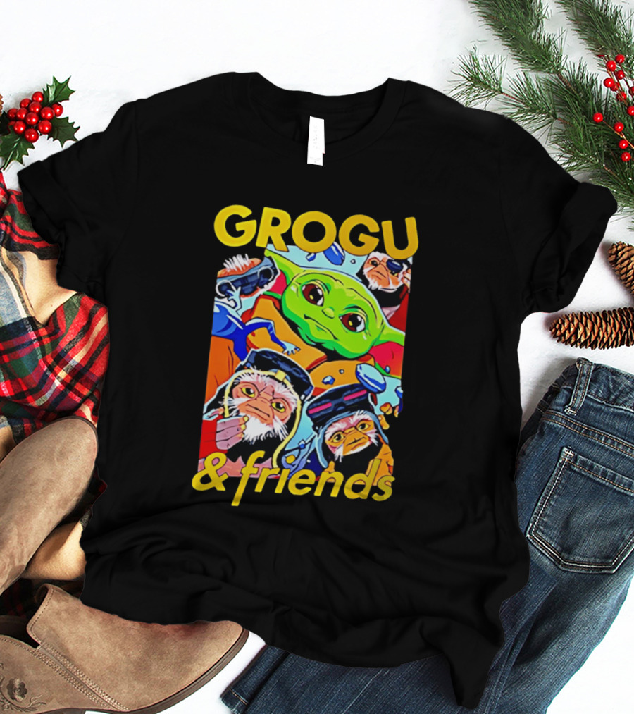 Grogu And Friends Cartoon Adventures Featuring Grogu T-Shirt