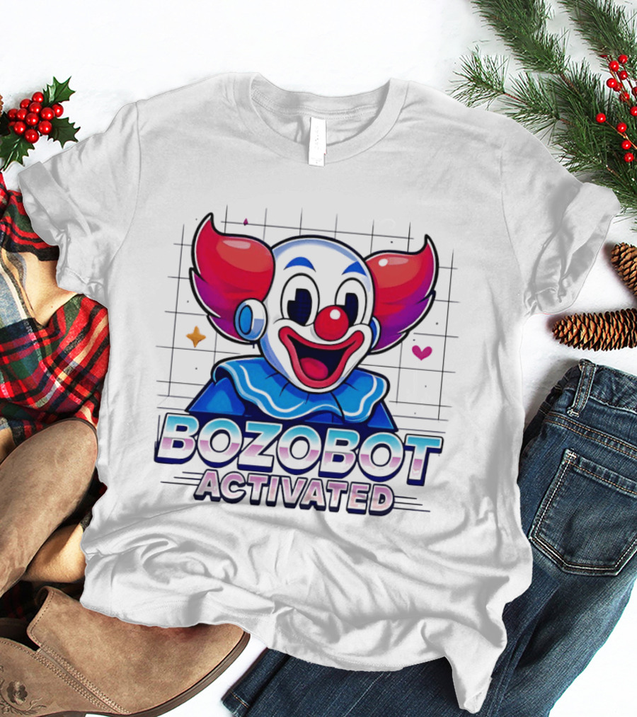 Bozo The Clown Bozobot Activated Retro Robot Clown Aesthetic T-Shirt