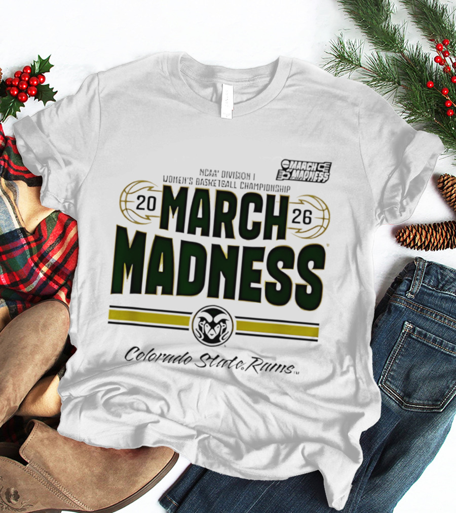 NCAA Division I Women's Basketball Championship Colorado State Rams March Madness 2026 T-Shirt