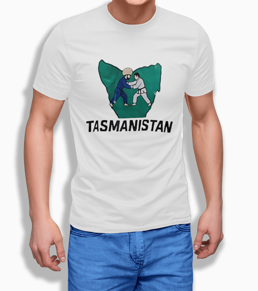 Tasmanistan Judo Cartoon Tasmania Map T-Shirt