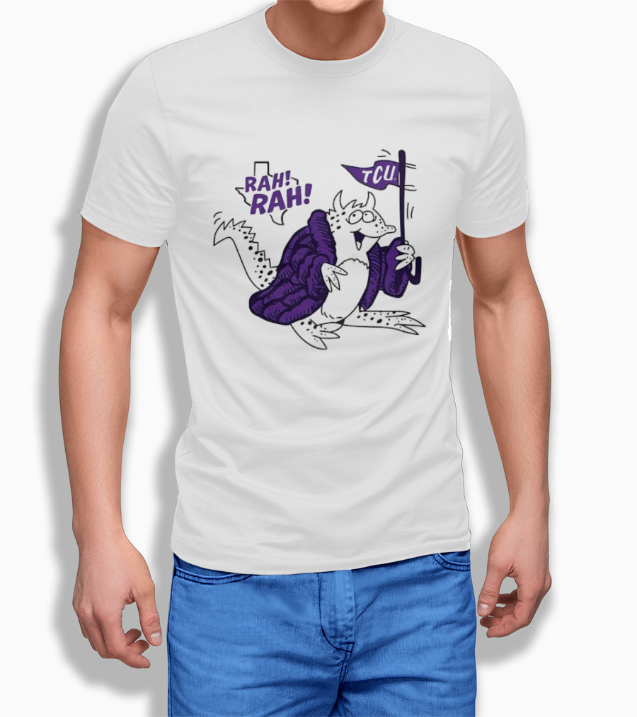 TCU Rah Rah Horned Frog Cheer Flag T-Shirt