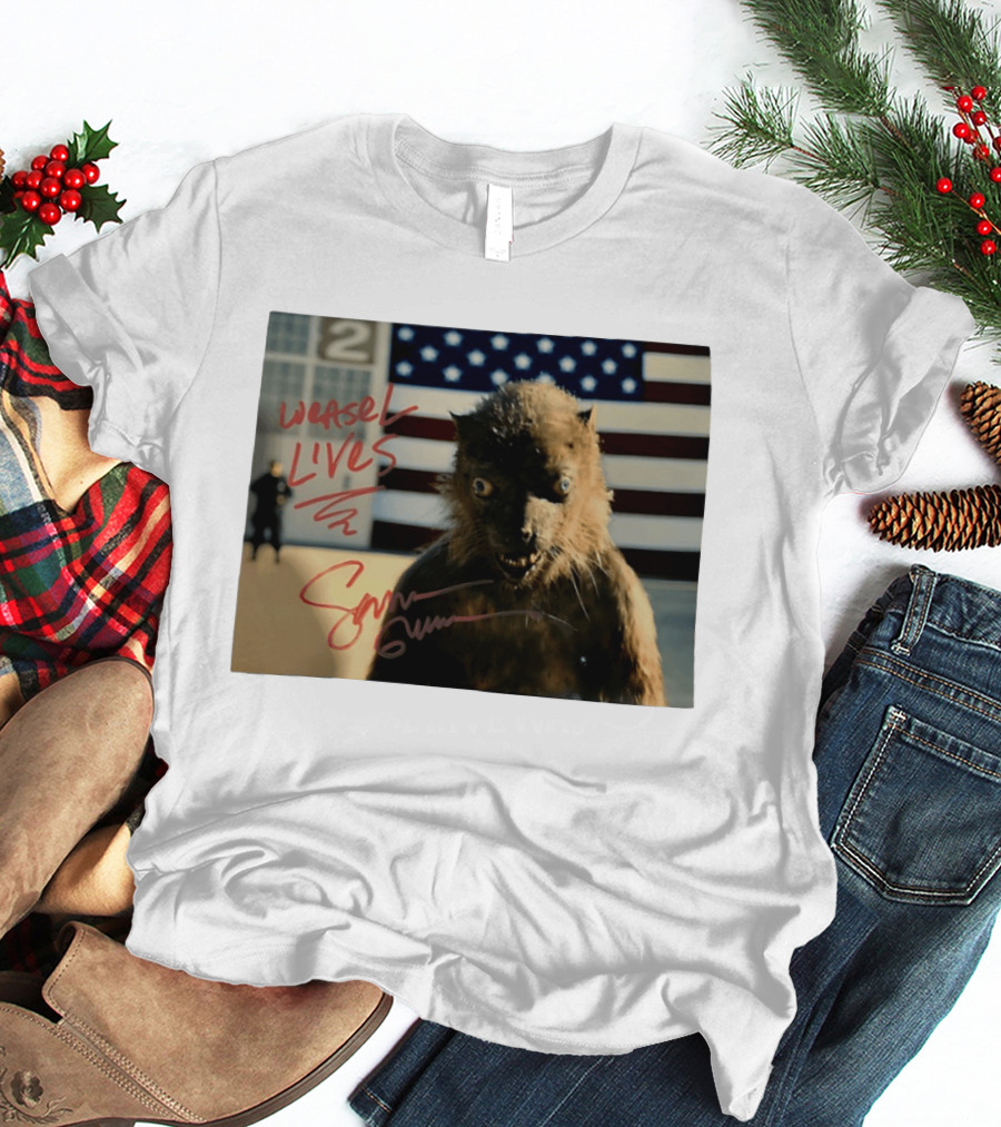 Weasel Lives The Suicide Squad American Flag Scene T-Shirt
