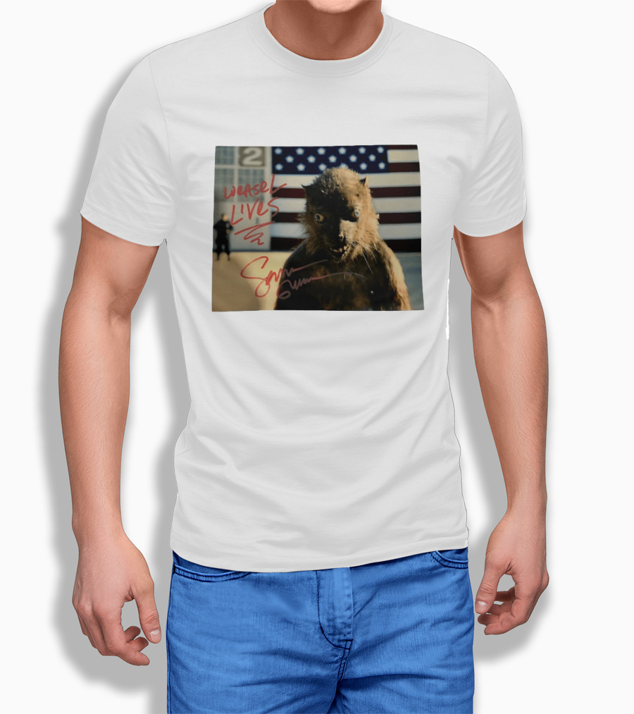 Weasel Lives The Suicide Squad American Flag Scene T-Shirt