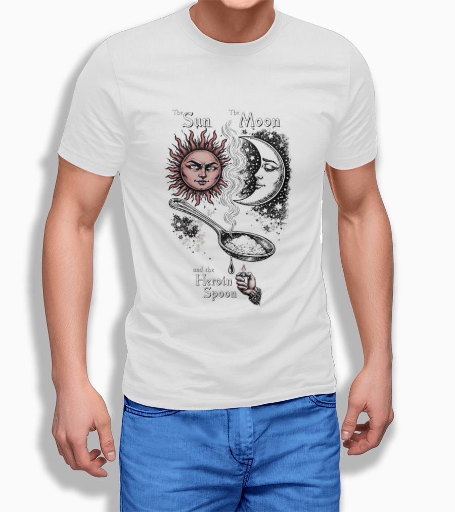 Sun Moon Heroin Spoon T-Shirt