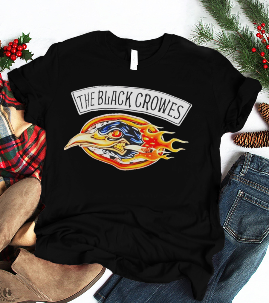 The Black Crowes 90s Flaming Crow Head T-Shirt